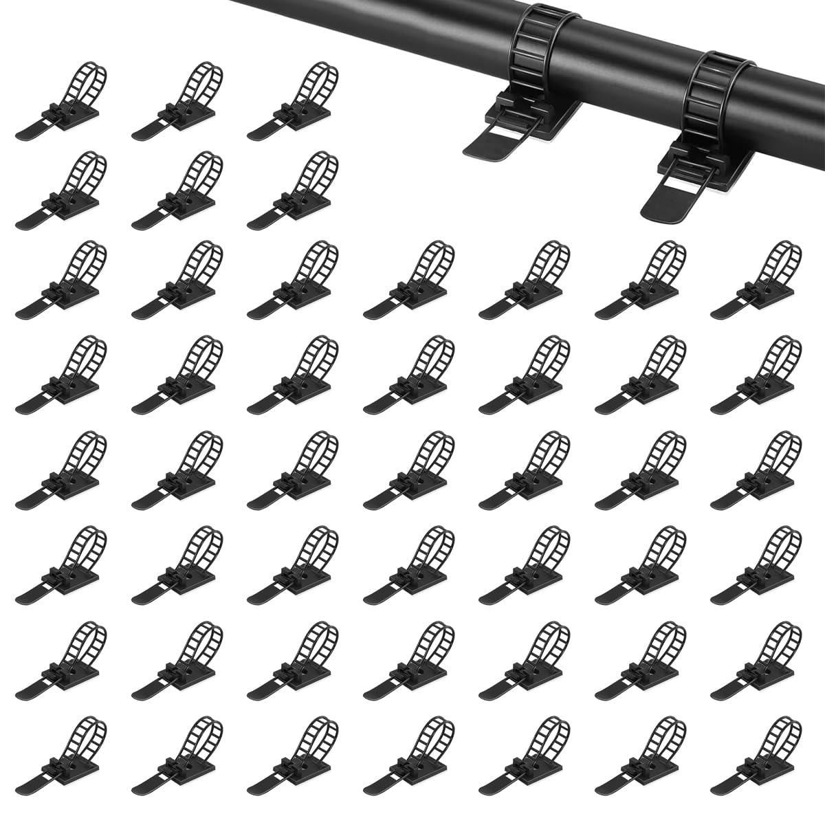 ZORBES 50Pcs Adjustable Cable Ties 3.5 inches Self Adhesive Cable Ties Releasable Cable Ties Reusable Nylon Cable Ties Under Desk Cable Holders Cable Organizers for USB Cables, Wires, Power Cords ZORBES 50Pcs Adjustable Cable Ties 3.5 inches Self Adhesive Cable Ties Releasable Cable Ties Reusable Nylon Cable Ties Under Desk Cable Holders Cable Organizers for USB Cables, Wires, Power Cords
